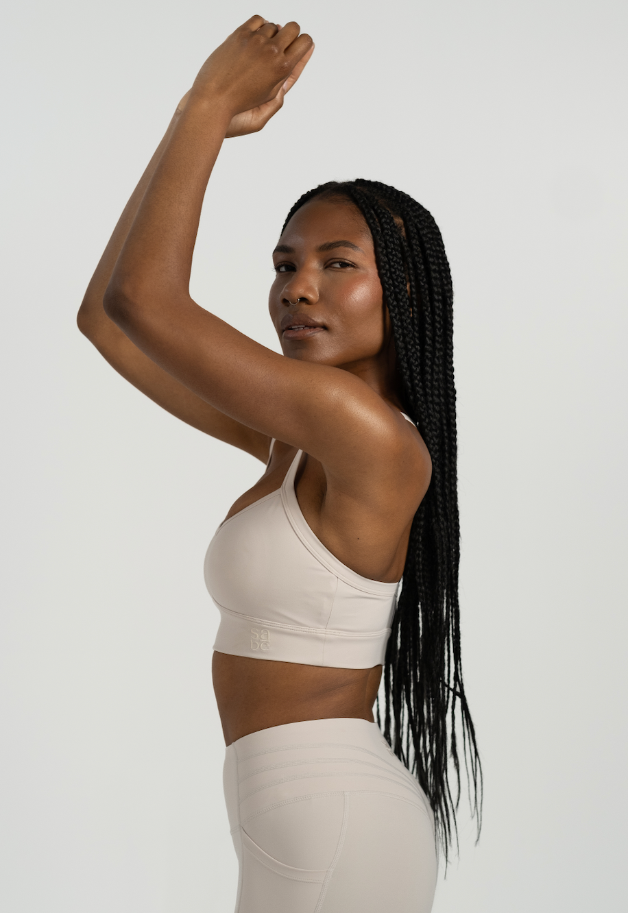 White cotton sports 2024 bra